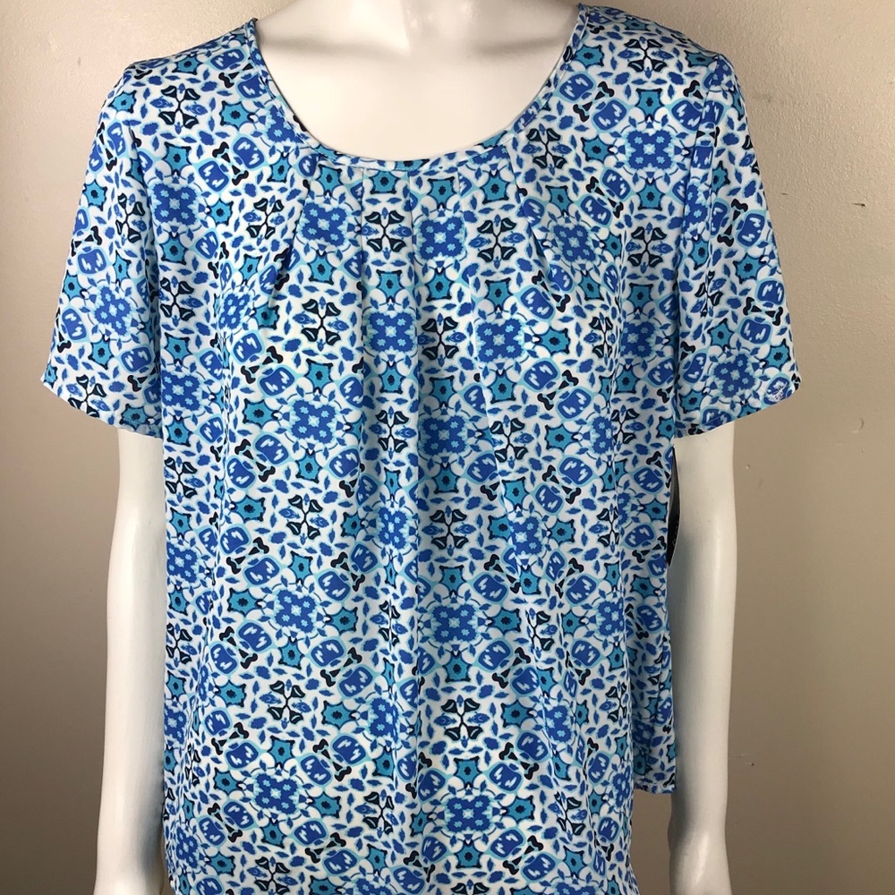 NWT Kim Rogers Blouse Short Sleeves size XLarge